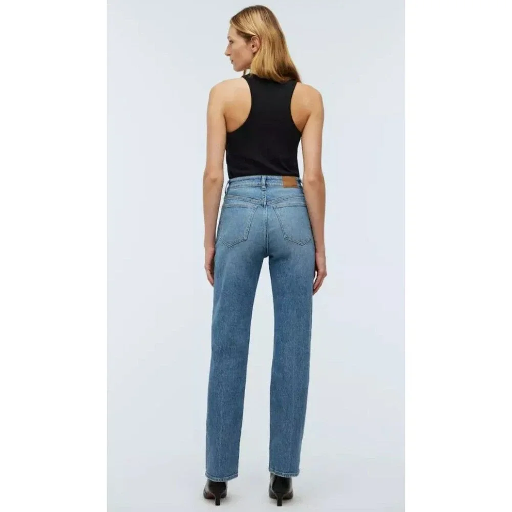 Madewell $128 The Tall '90s Straight Jean in Rondell Wash Size 27 Women's - Picture 2 of 14